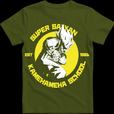 Createyou Kame Hame Ha - Férfi - Sötétzöld - 2XL férfi póló