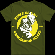 Createyou Kame Hame Ha - Férfi - Sötétzöld - XL férfi póló