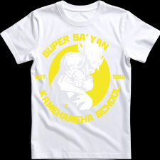 Createyou Kame Hame Ha - Gyermek - Fehér - XS gyerek póló