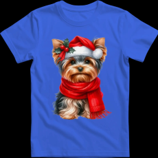 Createyou Karácsonyi Yorki - Férfi - Királykék - 3XL