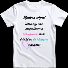 Createyou Kedves apa - Gyermek , Fehér , XS