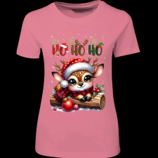 Createyou Kicsi szarvas HoHoHo - Női - Pink - 2XL női póló