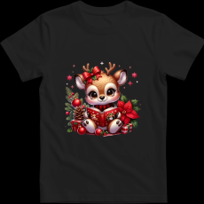 Createyou Kicsi szarvas olvas - Férfi - Fekete - 3XL