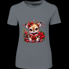 Createyou Kicsi szarvas olvas - Női - Szürke - 2XL