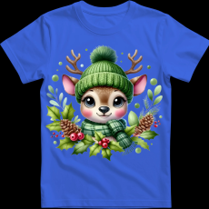 Createyou Kicsi szarvas zöldben - Gyermek - Királykék - XL