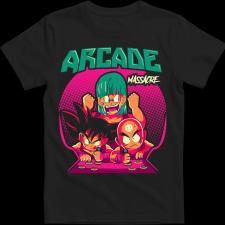 Createyou Krillin vs Goku - Férfi - Fekete - S férfi póló