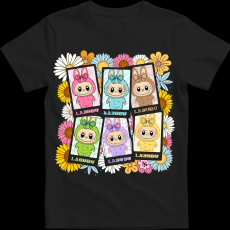 Createyou Labubu, 6 db - Férfi - Fekete - L