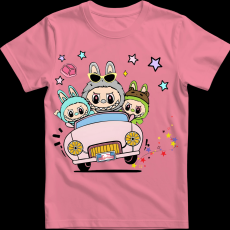 Createyou Labubu, autóval - Férfi - Pink - 3XL