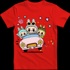 Createyou Labubu, autóval - Férfi - Piros - S