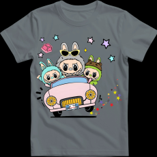 Createyou Labubu, autóval - Gyermek - Szürke - M