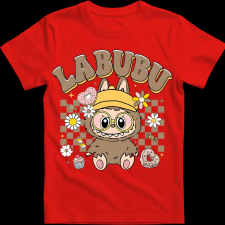 Createyou Labubu, barna - Férfi - Piros - 3XL férfi póló