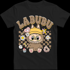 Createyou Labubu, barna - Gyermek - Fekete - S gyerek póló