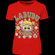 Createyou Labubu, barna - Női - Piros - 2XL női póló