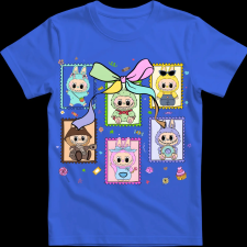 Createyou Labubu, bélyeg - Férfi - Királykék - 2XL férfi póló