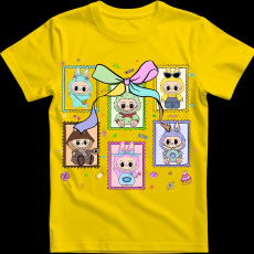 Createyou Labubu, bélyeg - Gyermek - Sárga - XL