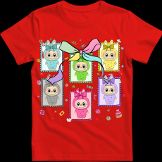 Createyou Labubu, bélyegek - Férfi - Piros - XL