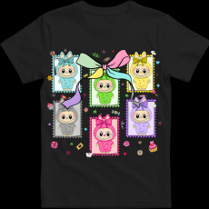 Createyou Labubu, bélyegek - Gyermek - Fekete - L