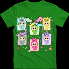 Createyou Labubu, bélyegek - Gyermek - Zöld - XS