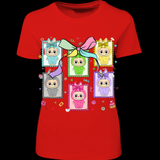 Createyou Labubu, bélyegek - Női - Piros - M