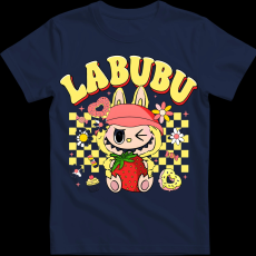 Createyou Labubu eperrel, sárga - Férfi - Sötétkék - 3XL