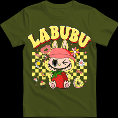 Createyou Labubu eperrel, sárga - Gyermek - Sötétzöld - L