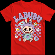 Createyou Labubu és a fánk, lila - Férfi - Piros - XL