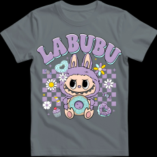 Createyou Labubu és a fánk, lila - Férfi - Szürke - 3XL