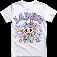 Createyou Labubu és a fánk, lila - Gyermek - Fehér - XS