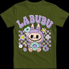 Createyou Labubu és a fánk, lila - Gyermek - Sötétzöld - XL