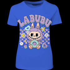 Createyou Labubu és a fánk, lila - Női - Királykék - M női póló