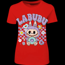 Createyou Labubu és a fánk, lila - Női - Piros - S női póló