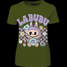 Createyou Labubu és a fánk, lila - Női - Sötétzöld - M