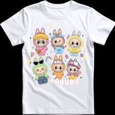 Createyou Labubu, hatan vannak - Gyermek - Szürke - S gyerek póló