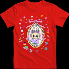 Createyou Labubu kép - Gyermek - Piros - M gyerek póló