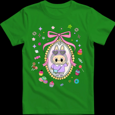 Createyou Labubu kép - Gyermek - Zöld - M gyerek póló