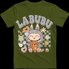 Createyou Labubu macival, szürke - Férfi - Sötétzöld - 3XL