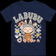 Createyou Labubu macival, szürke - Gyermek - Sötétkék - XS gyerek póló