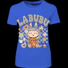 Createyou Labubu macival, szürke - Női - Királykék - XL női póló