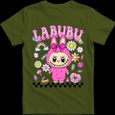 Createyou Labubu, pink - Gyermek - Sötétzöld - XL