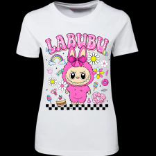 Createyou Labubu, pink - Női - Fehér - 2XL női póló