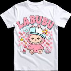 Createyou Labubu, rózsaszín - Férfi - Fehér - 3XL