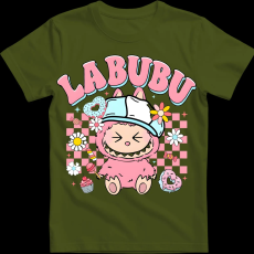 Createyou Labubu, rózsaszín - Gyermek - Sötétzöld - XL