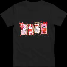 Createyou Love you - Gyermek , Fekete , XL gyerek póló