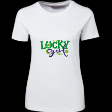 Createyou Lucky Girl - Női , Fehér , S női póló