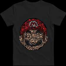 Createyou Mario - Férfi - Fekete - S férfi póló