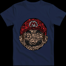 Createyou Mario - Férfi - Sötétkék - 3XL férfi póló