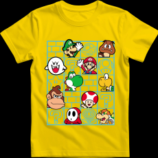 Createyou Mario figurák - Férfi - Sárga - L