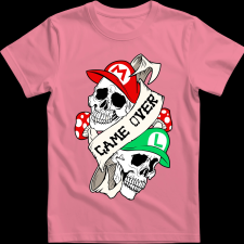 Createyou Mario Game Over - Férfi - Pink - S férfi póló
