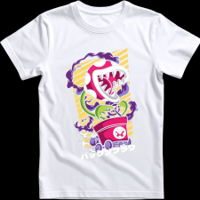 Createyou Mario Land húsevő növény - Férfi - Fehér - 2XL férfi póló