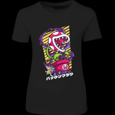 Createyou Mario Land húsevő növény - Női - Fekete - XL női póló